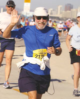 California Native founder, Lee Klein, at Long Beach CA Marathon.